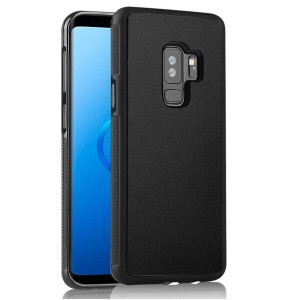 反重力 Galaxy S9 ケース、マジック ナノ べたべた ブラック ケース Galaxy S9 用 Anti Gravity Case 滑らかな表面に吸着できる 壁 ガラ