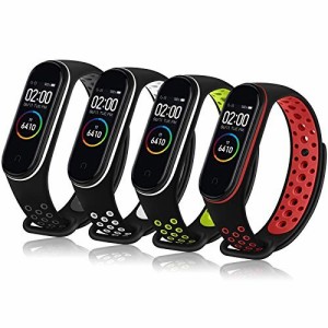 (Vancle) コンパチブル Xiaomi Mi Band 4 バンド/Mi Band 3 バンド 交換ベルト 通気性 柔らかい シリコン 交換用 ブレスレット シャオミ 