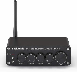 Fosi Audio BT30D Bluetooth5.0アンプ パワーアンプ サウンドアンプ SUB音量/周波数調整 高性能TPA3116D2チップ ステレオ オーディオアン