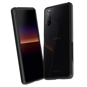 Sony Xperia 10 II 耐衝撃 ケース ( ワイヤレス充電対応/黄変防止/レンズ保護/滑り止め ) ソフト TPU + PC クリア クリスタル 軽量 薄型 