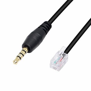 CERRXIAN RJ9 4P4C 電話線プラグ trrs ケーブル 3.5mm IP電話 固定電話 ケーブル アンプおよびBluetoothヘッドセット用 70cm