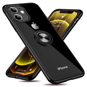 iPhone 11 用 ケースリング 耐衝撃 リング付き tpu シリコン 全面保護 360度回転 車載ホルダー対応 軽量 指紋防止 傷つき防止 スリム 薄