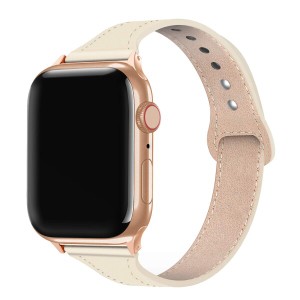 ンパチブル apple watch バンド 38mm 40mm、女性ガールウォッチストラップ交換用、本革ルプアッープ交換用細いストラップリストバンド iW