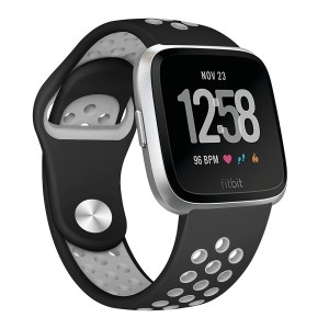 Yometome Fitbit Versa バンド 柔らかいシリコン 交換用ベルト ストラップ ブレスレット スポーツ仕様 スマートウォッチ用バンド 軽量 快