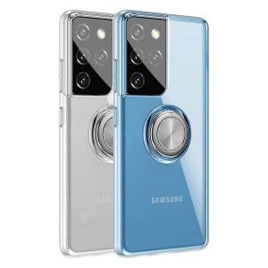 Galaxy s9 用 ケース リング付き透明 クリア シリコン 耐衝撃 薄型 スリム 軽量 tpuカバー SC-02K SCV38 用 ケース おしゃれ スタンド機