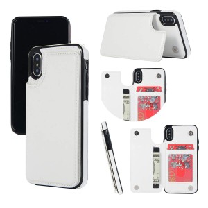 iPhone Xs Max バックケース PU TPU ケース カード収納可能 スタンド機能 財布型ケース ポケット 多機能 落下保護 アイフォンXsマックス