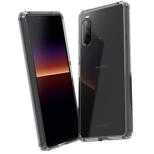 Sony Xperia 10 II 耐衝撃 ケース ( ワイヤレス充電対応/黄変防止/レンズ保護/滑り止め ) ソフト TPU + PC クリア クリスタル 軽量 薄型 