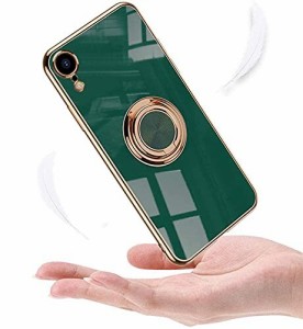 Phone XR ケース リング iPhoneXR カバー 耐衝撃 全面保護 磁気カーマウントホルダー スタンド 柔らかい殻 車載ホルダー対応 薄型 軽量 T