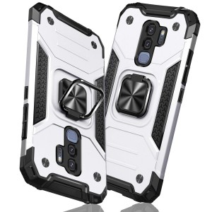 TMUJWS Samsung Galaxy S9 Plus 用ケース リング 衝撃吸収 耐衝撃 TPU+PCバンパー 二重構造 米軍MIL規格 全面保護カバー 滑り防止 車載ホ