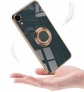 iPhone XR ケース リング iPhoneXR カバー 耐衝撃 全面保護 磁気カーマウントホルダー スタンド 柔らかい殻 車載ホルダー対応 薄型 軽量 