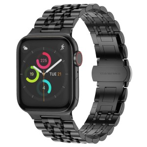 Band コンパチブル Apple Watch バンド 41mm 40mm 38mm、女性男性ビジネスアップルウォッチバンド、ステンレススチールメタル交換バンド 