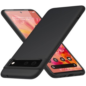 Pixel6 ケース シリコン ピクセル6 スマホケース 耐衝撃 ソフト 黒 薄型 ストラップホール付き Google カバー ブラック