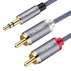 CHLIANKJ 3.5mm ステレオミニプラグ to 2RCA 変換 ステレオオーディオケーブル、金メッキコネクタ オス to 2*オス Y スプリッタオーディ