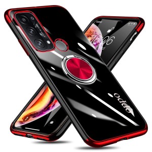 OPPO Reno5 A ケース リング クリア 透明 耐衝撃 スリム ストラップホール付き スタンド機能 TPU 車載ホルダー対応 落下防止 防塵 薄型 