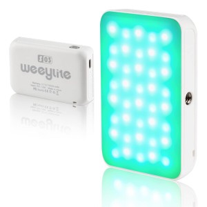 LED RGB カメラライト 照明 撮影用 物撮り 自撮り ビデオライト スマホ制御 Weeylite S03 1000mAh 2800k-6800k 充電式 カメラled 定常光