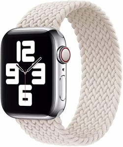 コンパチブル apple watch バンド iwatch バンド ブレイデッドソロループ 編組バンド apple watch Ultra/8/7/6/5/4/3/2/1/SEに対応 アッ