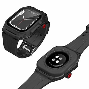 Apple Watch 7/Watch 8 41mm ケース 防水 バンド付き series 7 /series 8ケース アップルウォッチ7 /8カバー IP68規格完全防水 防塵 耐衝