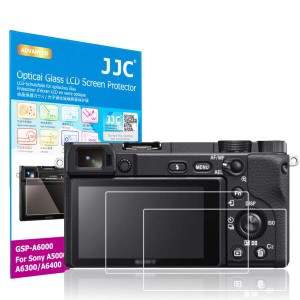 JJC 液晶保護フィルム Sony A6100 A6300 A6400 A6600 A6000 A5000 カメラ対応 超薄 強化ガラス 高硬度9H 透過率95％以上 撥水 撥油 撥指