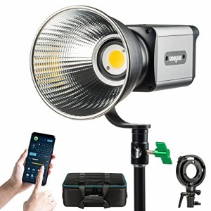 Weeylite LED 80W 照明 撮影用 ライト アプリ制御 定常光 ビデオライト ninja300 スタジオライト 単色温度5600K CRI95+ 7800lux 過熱防止