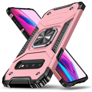 GTUJWN Samsung Galaxy S10 Plus ケース リング付き 耐衝撃 TPU 車載対応ホルダー対応 スマホケース PC スタンド機能 薄型 軽量 ギャラク