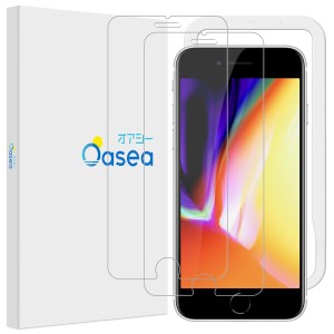 iPhone8 iPhone7 用 ガラスフィルム 強化 ガラス アイフォン 8/7 対応 保護 フィルム 2枚セット ガイド枠付き Oasea OSP21H281