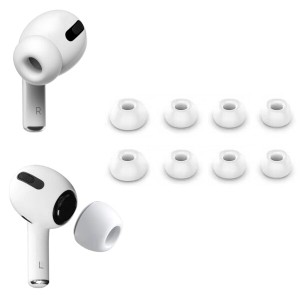 イヤーチップ 8個 Replacement for AirPods Pro イヤーチップに対応、YINVA シリコン 交換用イヤーチップ (S、M、L、ホワイト)