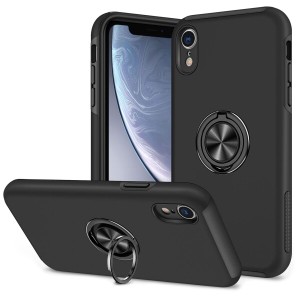 iPhone XR ケース iPhone 10r ケース リング付き 耐衝撃 落下衝撃吸収 TPU PC 車載ホルダー対応 スタンド機能 スマホケース 防塵 滑り止