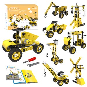 AMYCOOL 組み立て おもちゃ 男の子 女の子 車 おもちゃ 大工さん ８モデル お誕生日 プレゼント ランキング 変形車 ランキング 玩具 工事