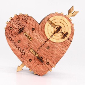 iDventure ブリキの木こりの心臓機械仕掛けの宝箱 - 3D パズル - 思考ゲーム - パズルゲーム - 忍耐力ゲーム - ロジックゲーム - 3D 木製