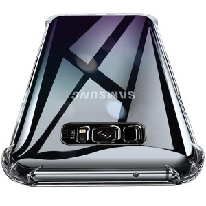 SAMSUNG Galaxy S8 Plus ケース クリア 透明 耐衝撃 全面保護 TPU 薄型 滑り止め 指紋防止 落下防止 擦り傷防止 カメラ保護 黄変防止 軽