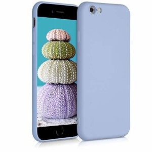 kwmobile スマホケース 対応: Apple iPhone 6 / 6S ケース - 極薄 TPU シリコン マイクロファイバー ライトブルーマット