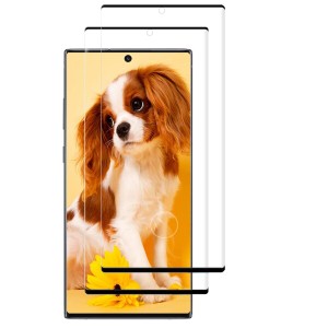 Samsung Galaxy Note 10 Plus 用 ガラスフィルム 指紋認証対応可能 強化ガラス 保護フィルム  全面保護 硬度9H スクラッチ防止 3D曲面 高