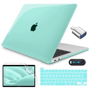 CISSOOK MacBook Pro 13 インチ ケース 緑 カバー A2338 M2 M1 A2251 A2289 対応 グリーン 2022 2021 2020 改良新型 macbook pro 13 シェ