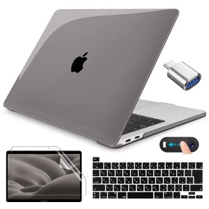 CISSOOK MacBook Pro 13 インチ M2 ケース グレー 透明 2022 2021 2020年 改良新型 gray シェルカバー M2 A2338 M1 A2251 A2289 モデル 