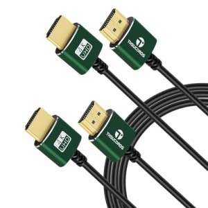 Thsucords 薄型HDMI-HDMIケーブル 0.3M 2本入り. 柔らか &ウルトラスリム フレキシブル HDMI高速 4K@60Hz 18gbps 2160p 1080p 適格請求書