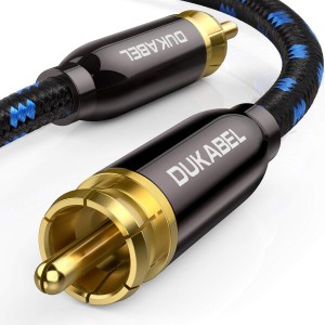 DuKabel 1.2M Hi-FiRCA(オス) to RCA(オス) 同軸ケーブルスピーカーケーブル/アンプ/サブウーファー/ホームシアター グレなど対応 (純銅