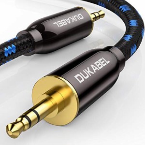 DuKabel 2.4M HiFi 3.5mmステレオミニプラグ オーディオケーブル スマホ 車載 ヘッドホン イヤホン 延長 スピーカーに対応