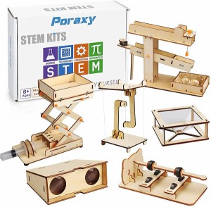 立体パズル PORAXY 3D立体パズル 6点セット 木製パズル DIY 子供 プレゼント 玩具 知育玩具 科学実験玩具 認知おもちゃ 男の子 女の子ギ