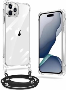 iPhone 11 Pro Max ケース クリア ネック ショルダー ストラップ付き iPhone 11 Pro Max スマホケース アイフォン 11 Pro Max カバー 耐