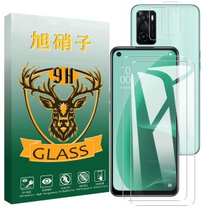 対応 OPPO A55s 5G フィルム (2枚) + レンズ保護フィルム (2枚) oppo a55s 5g ガラスフィルム 強化ガラス さらさら 液晶保護フィルム 厚