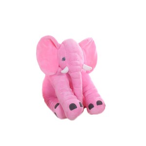 (TWDRTDD)象 ぬいぐるみ 抱き枕 ふわふわ かわいい ゾウ 人形 おもちゃ 子供 お誕生日 記念日 プレゼント ぬいぐるみ 付き (40CM，ピンク