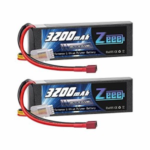 ゼエエ Zeee 3S 11.1V 50C 3200mAh Tプラグ付き 2パック リポバッテリー ラジコン製品バッテリー 大容量バッテリー 無人機用 RCトラック