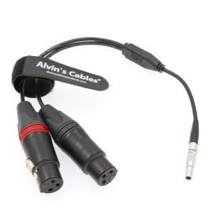 Alvin's Cables Z CAM E2 カメラ 用の オーディオ Input 入力 ケーブル 5 Pin オス to Two XLR 3 Pin メス