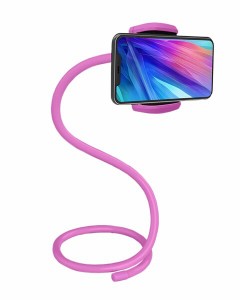 SnakeHolder スマホホルダー 自立する万能スマホスタンド フレキシブルアーム スマホ首対策 寝ながら 首掛け 卓上 床置き 360度回転 角度