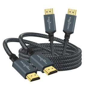 Twozoh 4K HDMIケーブル 0.3M 2本パック ナイロン編組HDMI-HDMIコード 18Gbps 3D/4K@60Hz/ 2160P/1080P対応