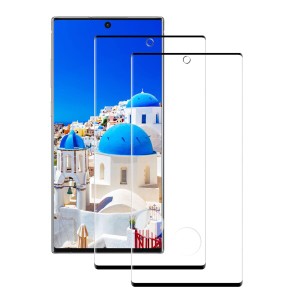 Galaxy Note 10 Plus 用 ガラスフィルム 指紋認証対応 Galaxy Note 10 Plus 用 フィルム 強化ガラス 硬度9H 衝撃吸収 高透過率 3D曲面 指