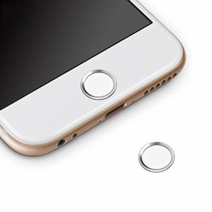 ホームボタンシール Sakulaya 指紋認証可能 iPhone SE iPhone8 Plus iPhone7 iPad pro iPad miniなど対応 ホームボタンシール（シルバー