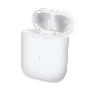 AirPods 1&2 充電ケース 大容量 AirPods 1&2専用充電ケース ワイヤレス充電可 Airpods用充電器 Bluetoothペアリング可能 エアーポッズ ケ