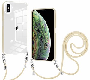 iPhone XS 用 ケース iPhone X 用 ケース クリア ショルダー iPhone xs x スマホケース 肩掛け 首かけ 斜めがけ ショルダー ケース 縄掛