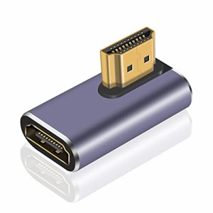 Poyiccot HDMI L字 アダプタ 8K HDMI変換アダプタ、48Gbps HDMI L型 アダプタ 90度変換 HDMIオスtoメス HDMI 2.1アダプタ8K@60Hz 4K@120H